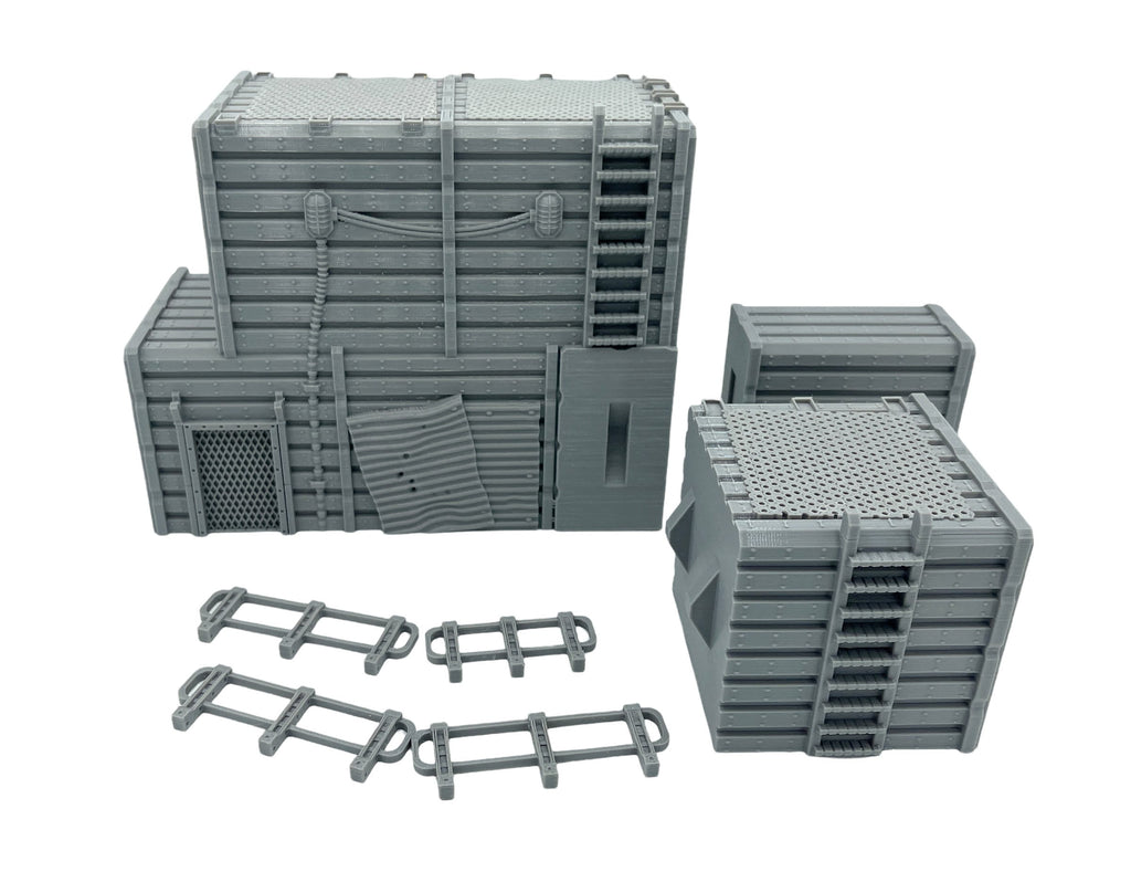 Rpg Container City Docks Container Stack 1 Terrain – Sci-Fi Tabletop Terrain ...