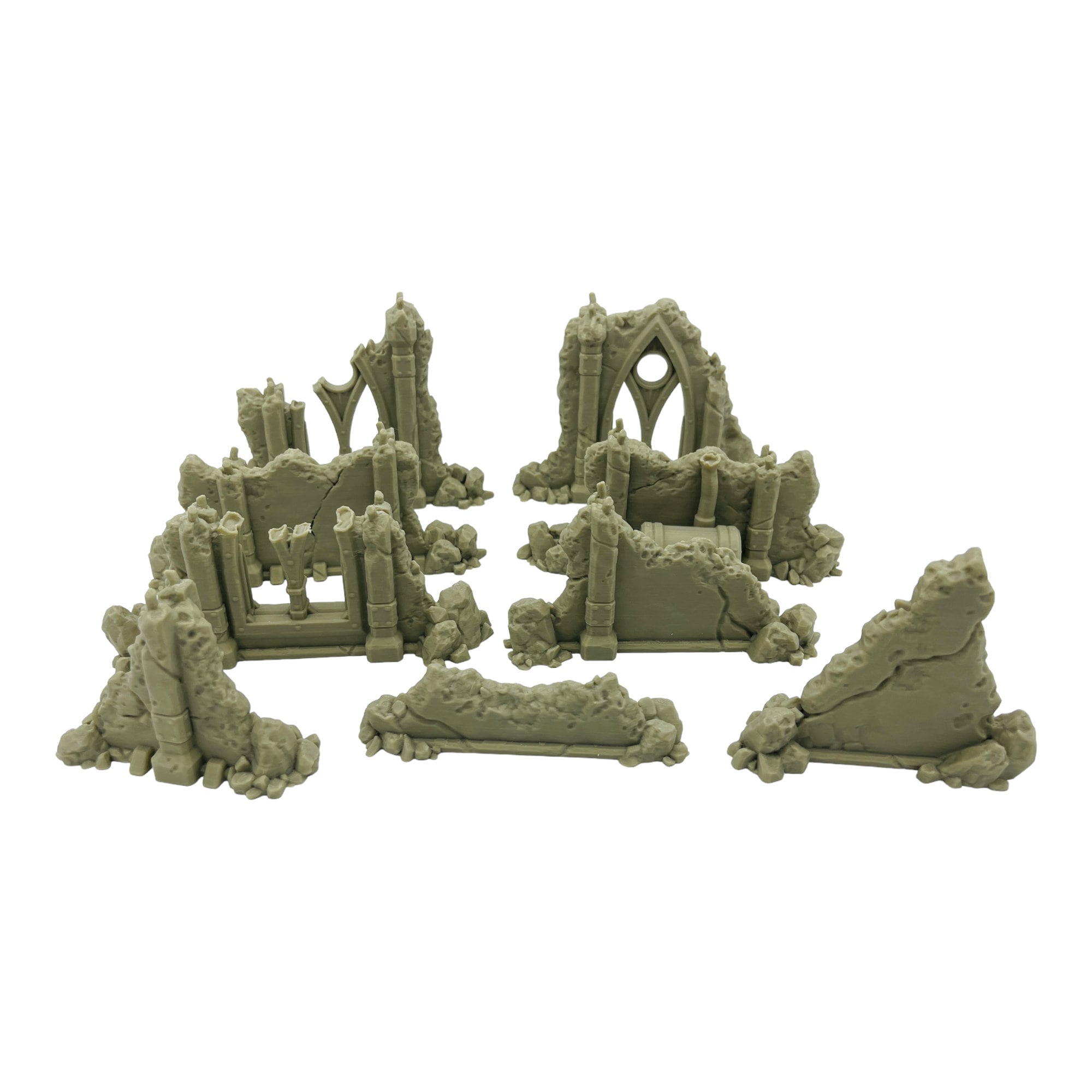 Ruined Ground Scatter Strait Pieces - Ruins of the Empire / Forbidden Prints / RPG and Wargame 3d Printed Terrain / Licensed Printer