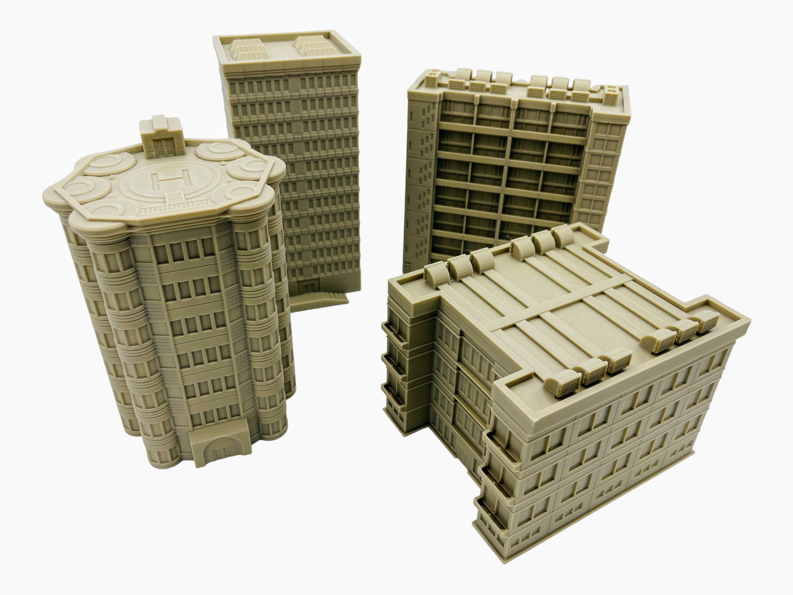 Mecha City Downtown Bundle 3 - Epic Scale Terrain (6mm - 8mm compatible)
