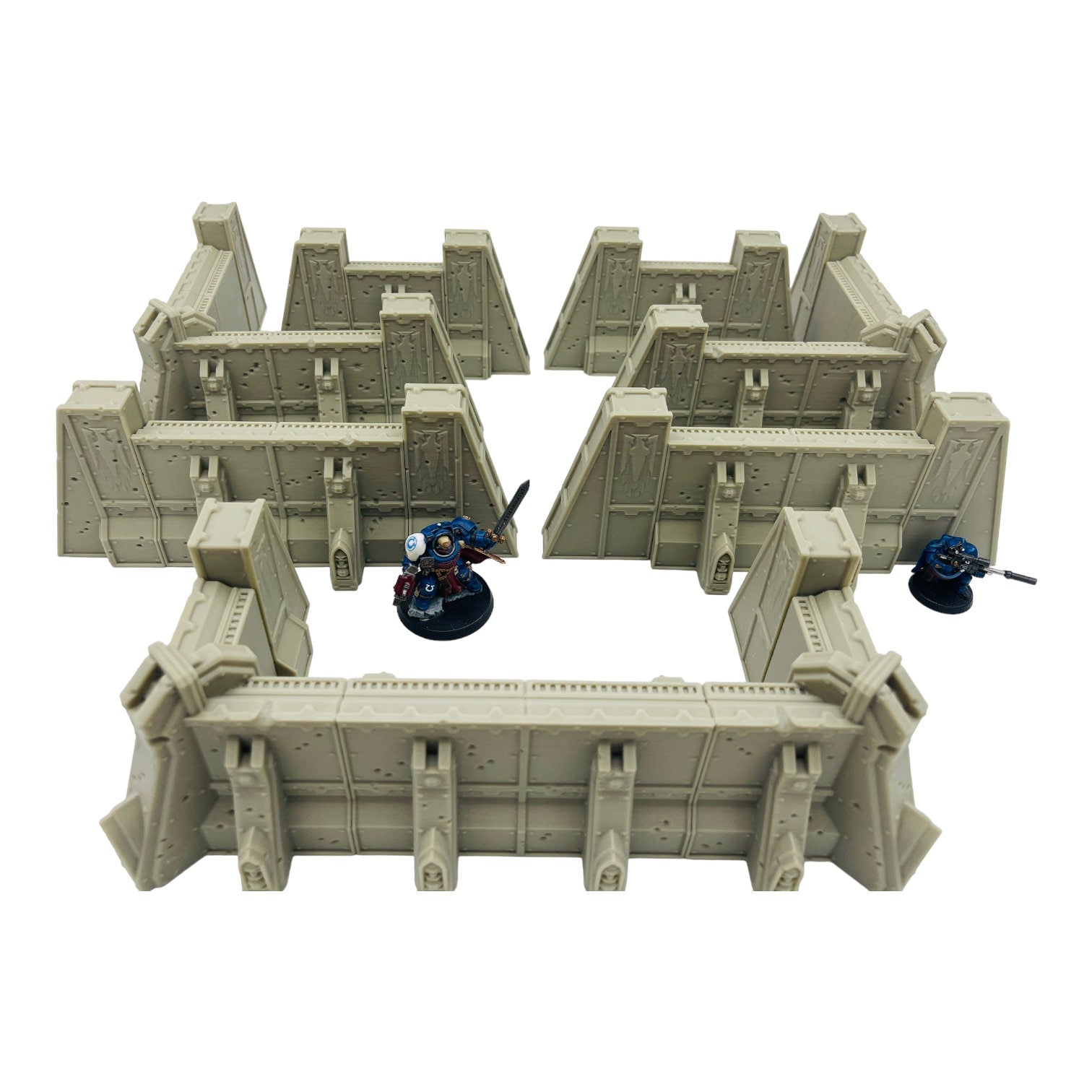 Ruins of the Empire Fortification Walls / Forbidden Prints / RPG and Wargame 3d Printed Tabletop Terrain / Licensed Printer