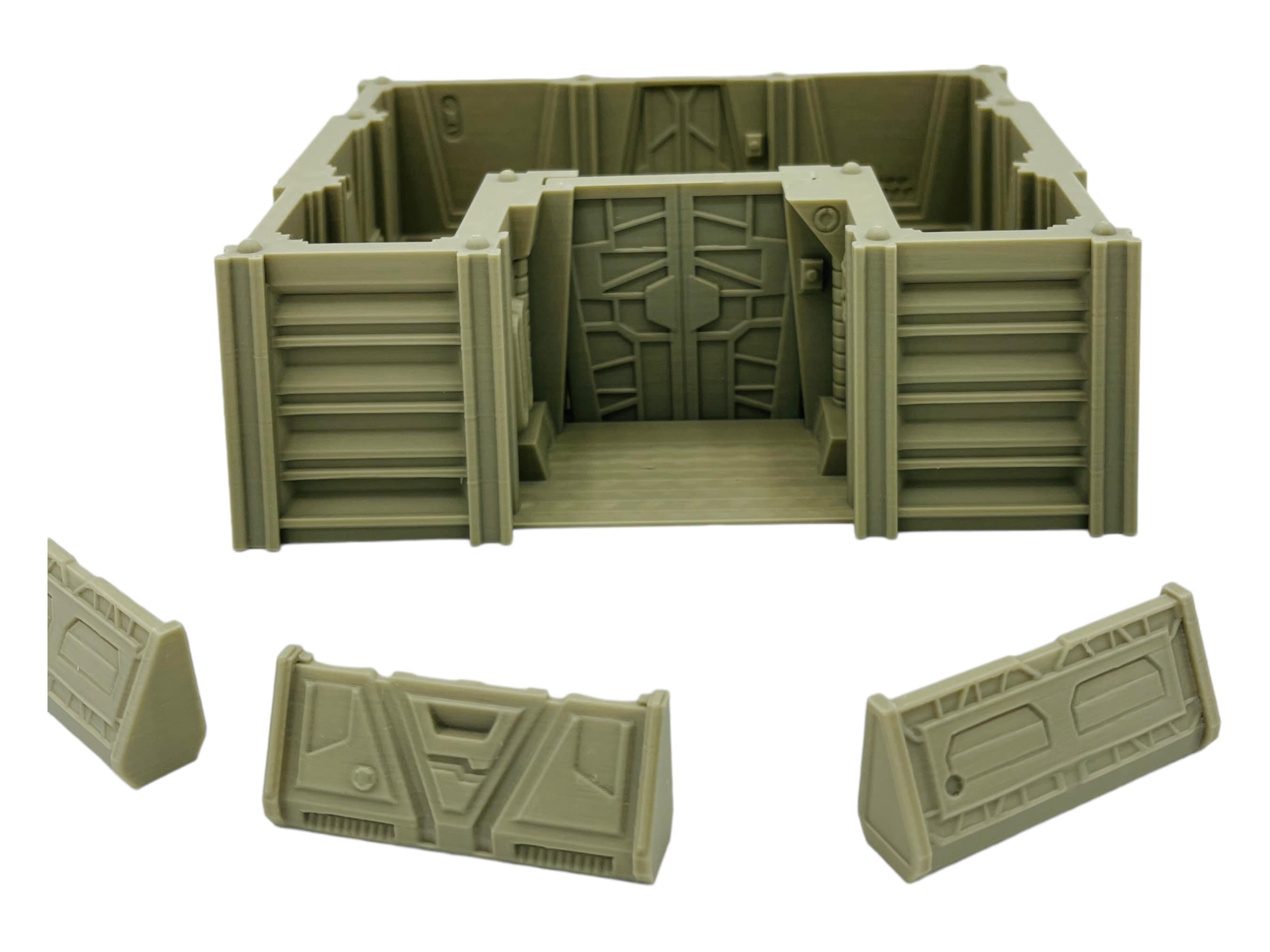 Imperial Bunker w/ Barricades / Txarli Factory / Legion and Wargame 3d Printed Tabletop Terrain / Licensed Printer