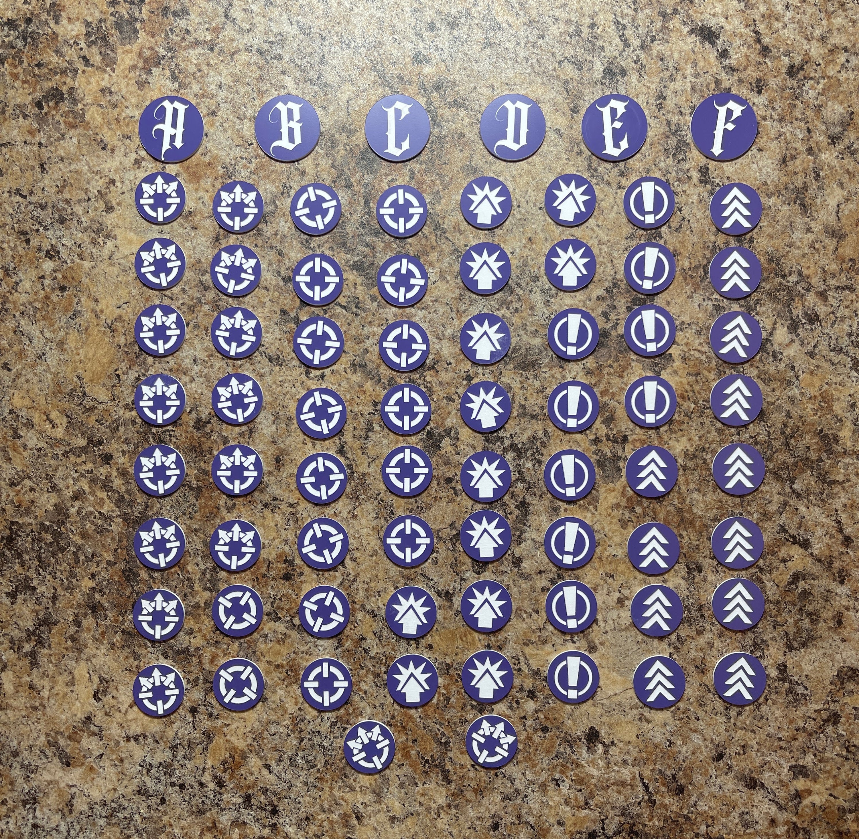 Imperialis Laser Engraved Order Token Set - 66 Tokens + 6 Objective Markers Free Shipping